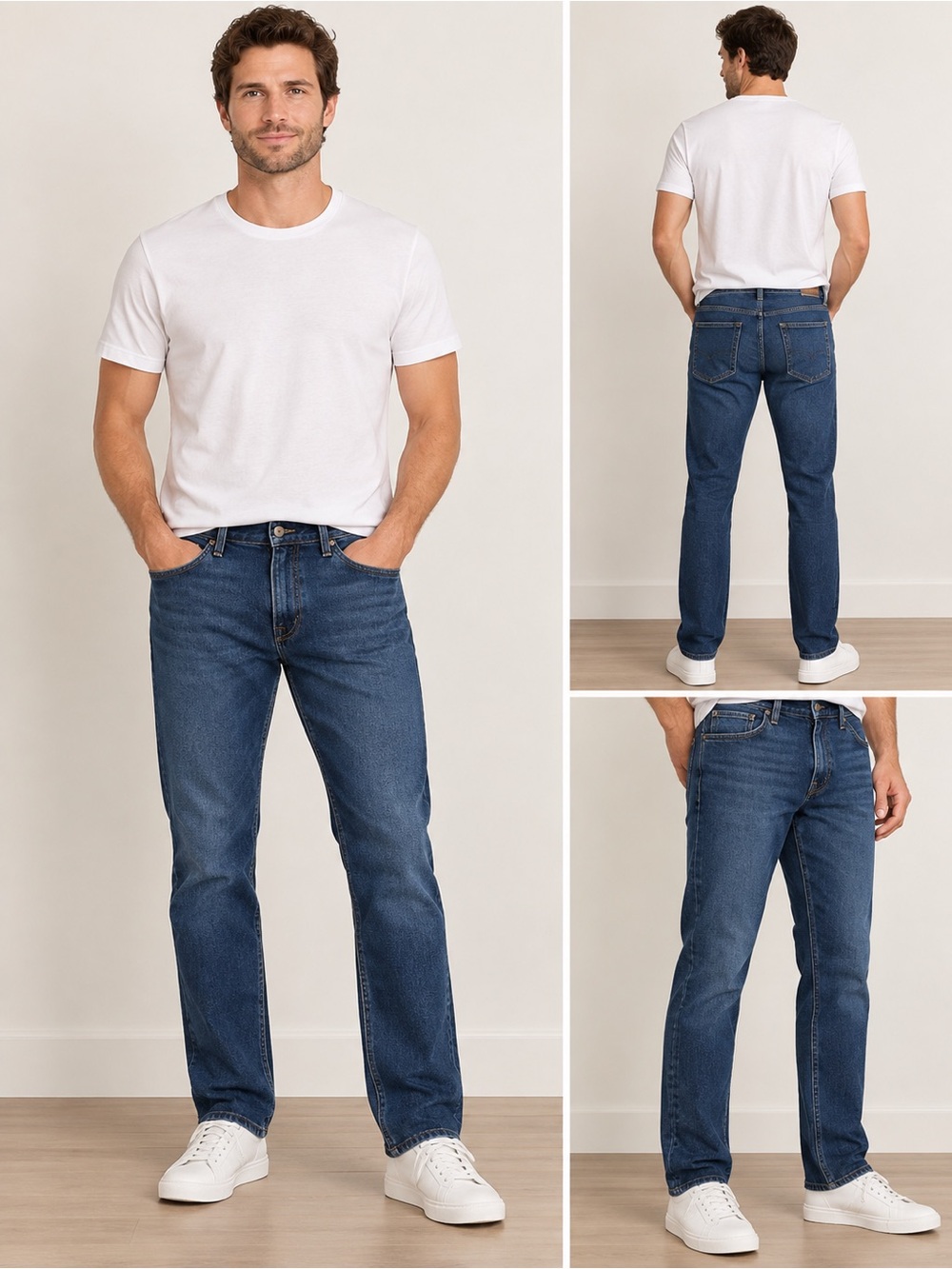 Banana Republic Straight-Leg Jeans in Dark Blue